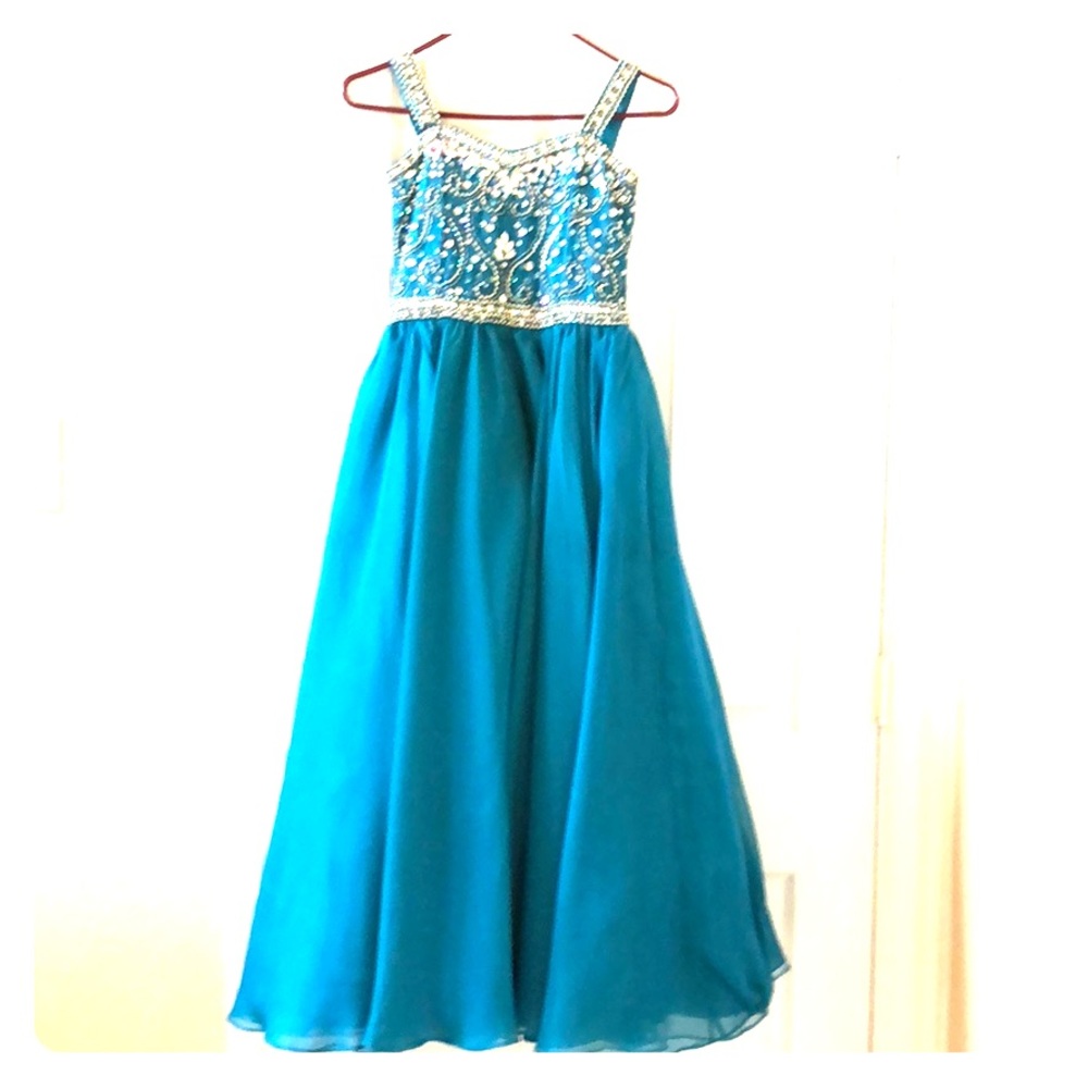 Gorgeous Teal Tiffany Princess Pageant Dress